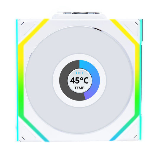 Ventilator Lian-Li UNI FAN SL Wireless LCD Reverse Blade 120mm bela ARGB
