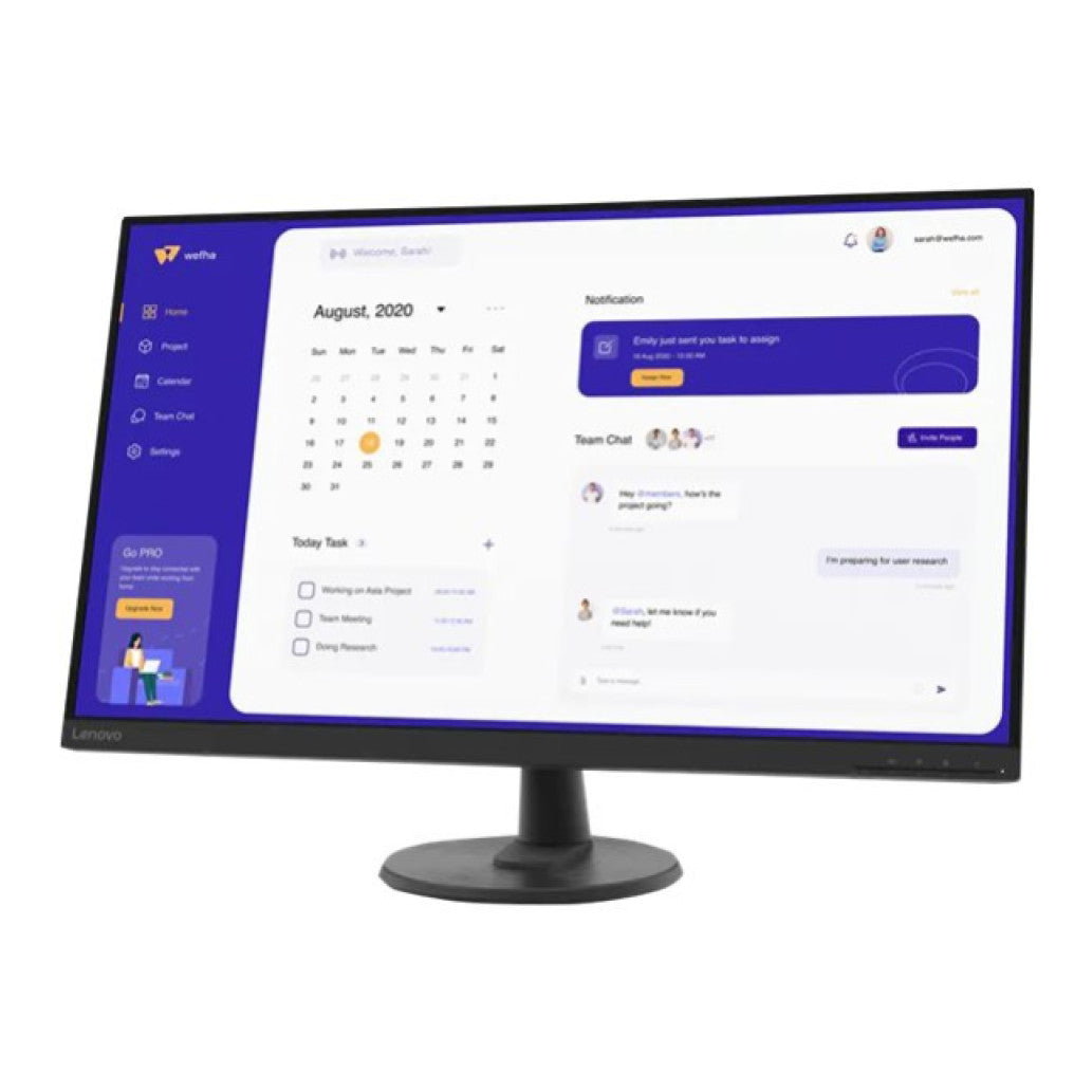 Monitor Lenovo 80 cm (31,5") D32u-40 3840x2160 VA 4ms 2xHDMI DisplayPort  NTSC72% FreeSync črna