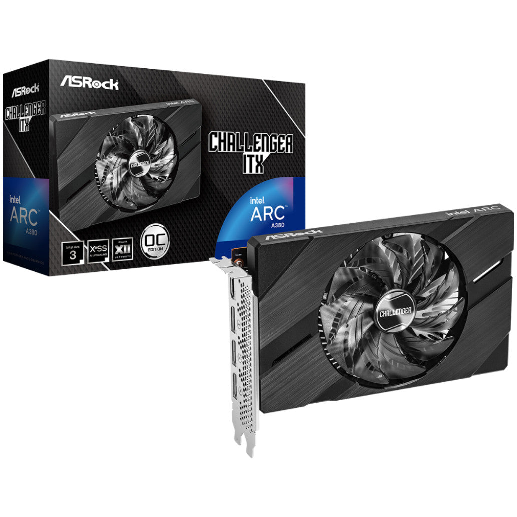 Grafična kartica Intel Arc A380 Asrock ITX - 6GB GDDR6  | 1xHDMI 2.0b 3xDisplayport 2.0 (A380 CLI 6GO)