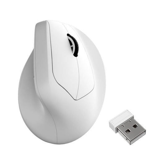 Miš brezžična, bluetooth, USB ergonomska Keychron M5 30000DPI vertikalna bela (M5-A24)