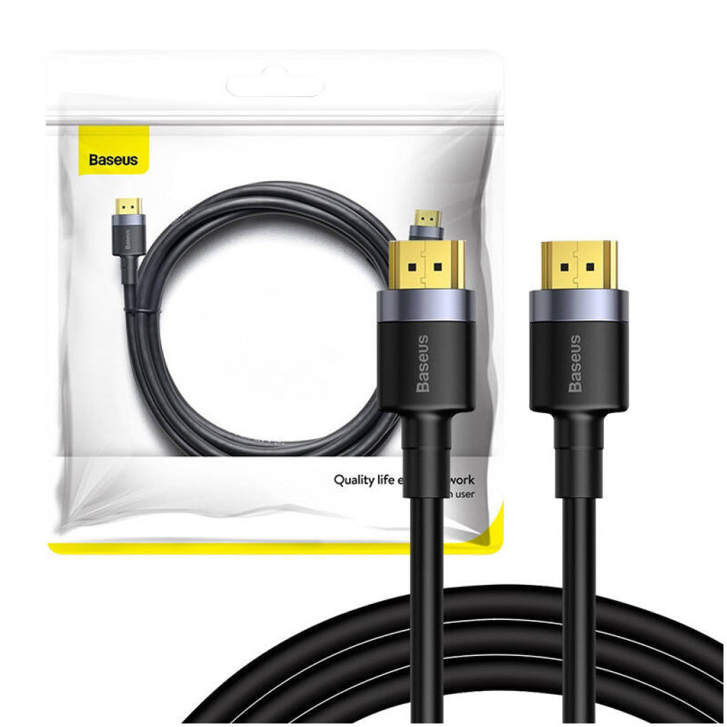 Kabel HDMI(m)=>HDMI(m) v2.0 2,00m 4K/60Hz pozlačeni kontakti črn Baseus Cafule (CADKLF-F01)