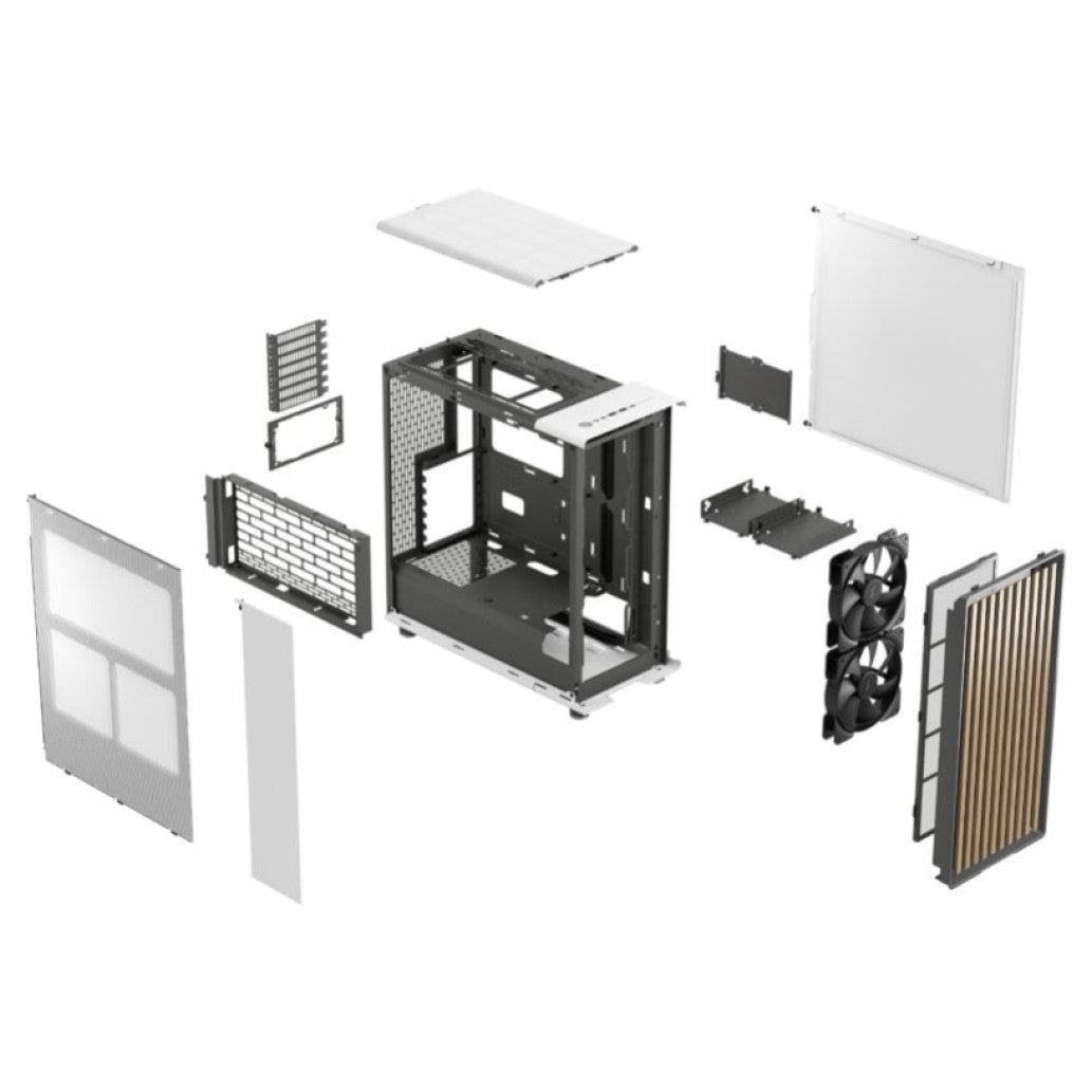 Ohišje Fractal Design North mesh MidiATX - bela