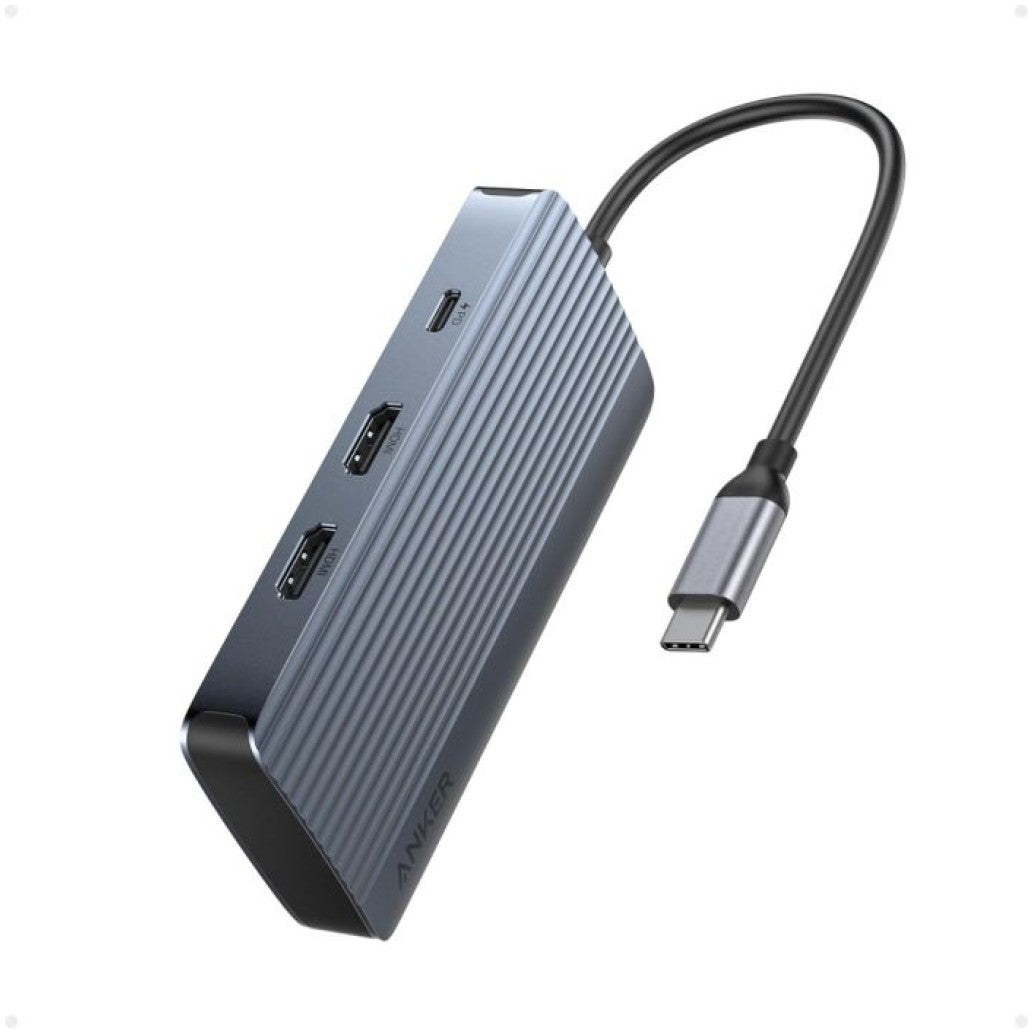 Priklopna postaja USB-C => Anker 7v1 4xUSB-A 2xHDMI 1x USB-C 100W (A83740A2)