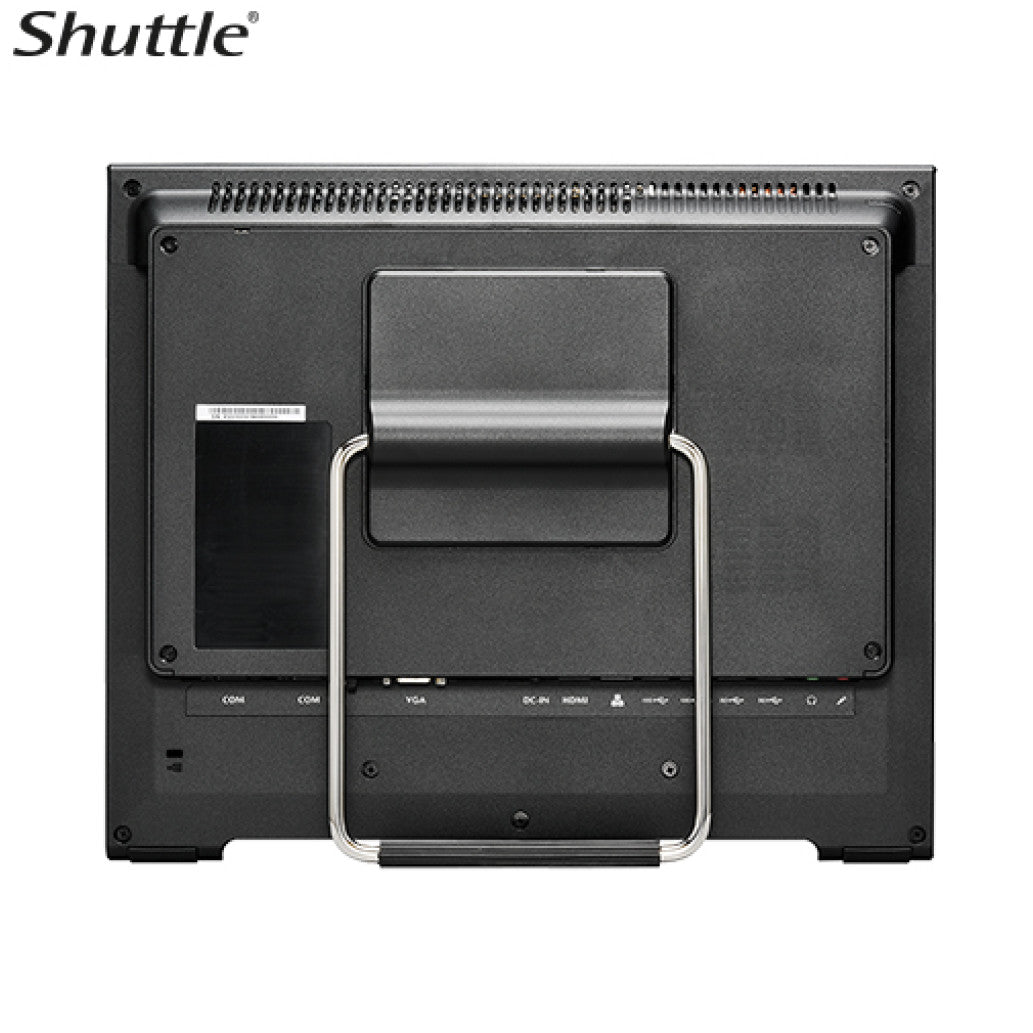 Računalnik AIO Shuttle 39,6 cm 15,6" 1366x768 X50V9 na dotik Celeron 7305/8GB /240GB/-/Intel grafika VGA HDMI /65W-88%/Win11Pro črna (X50V9B-CTO2)