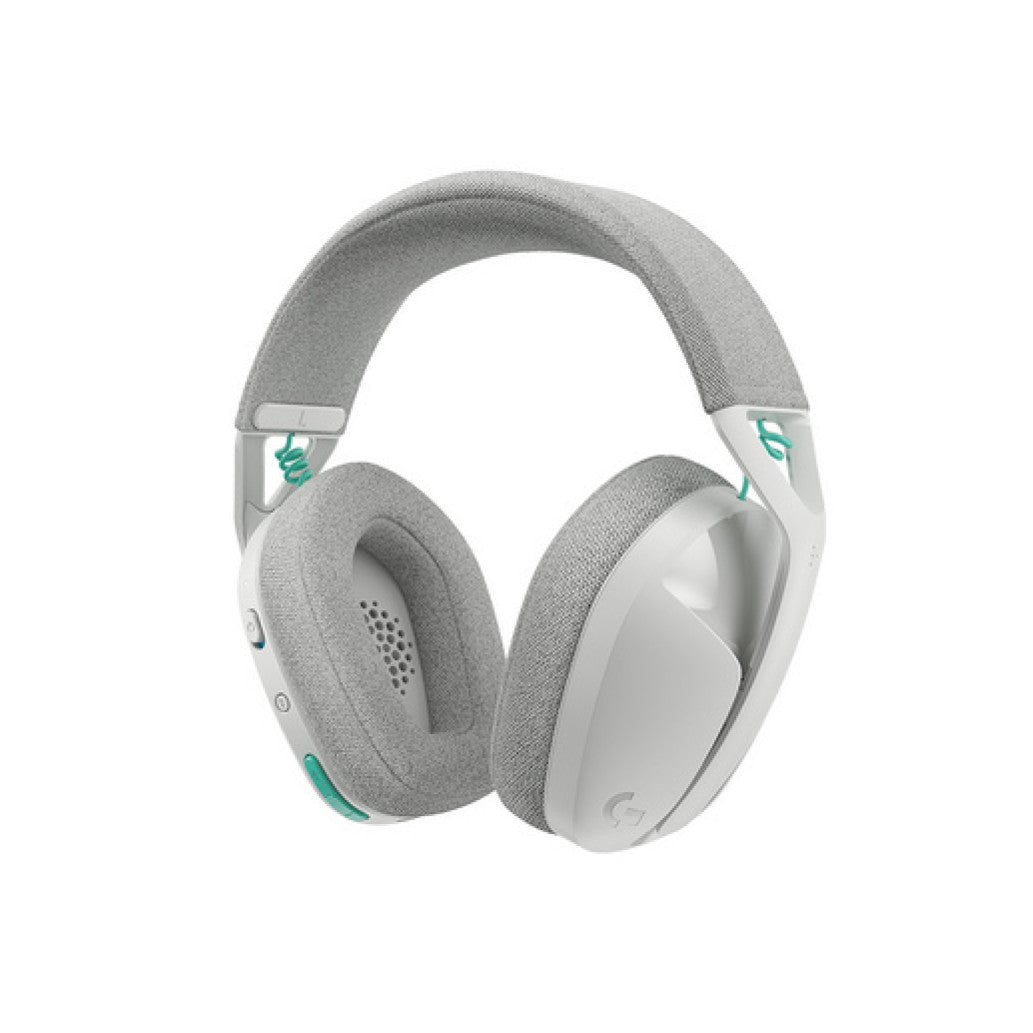 Slušalke brezžične Logitech naglavne z mikrofonom BT/ USB Lightspeed G321 bele USB-C polnjenje Gaming (981-001569)