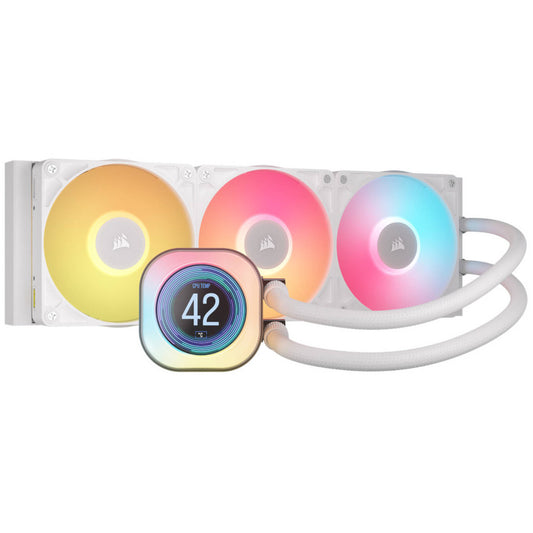 Vodno hlajenje Corsair iCUE LINK Titan 360 RX LCD - 360mm RGB bela (CW-9061026-WW)