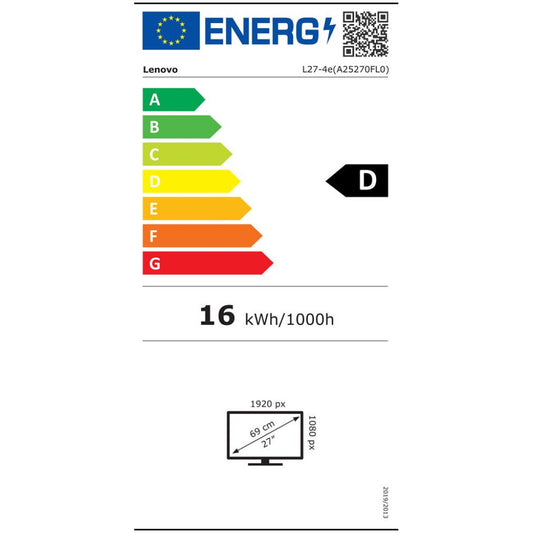 Monitor Lenovo 68,6 cm (27,0") L27-4e 1920x1080 100Hz IPS 4ms VGA HDMI  sRGB99%
