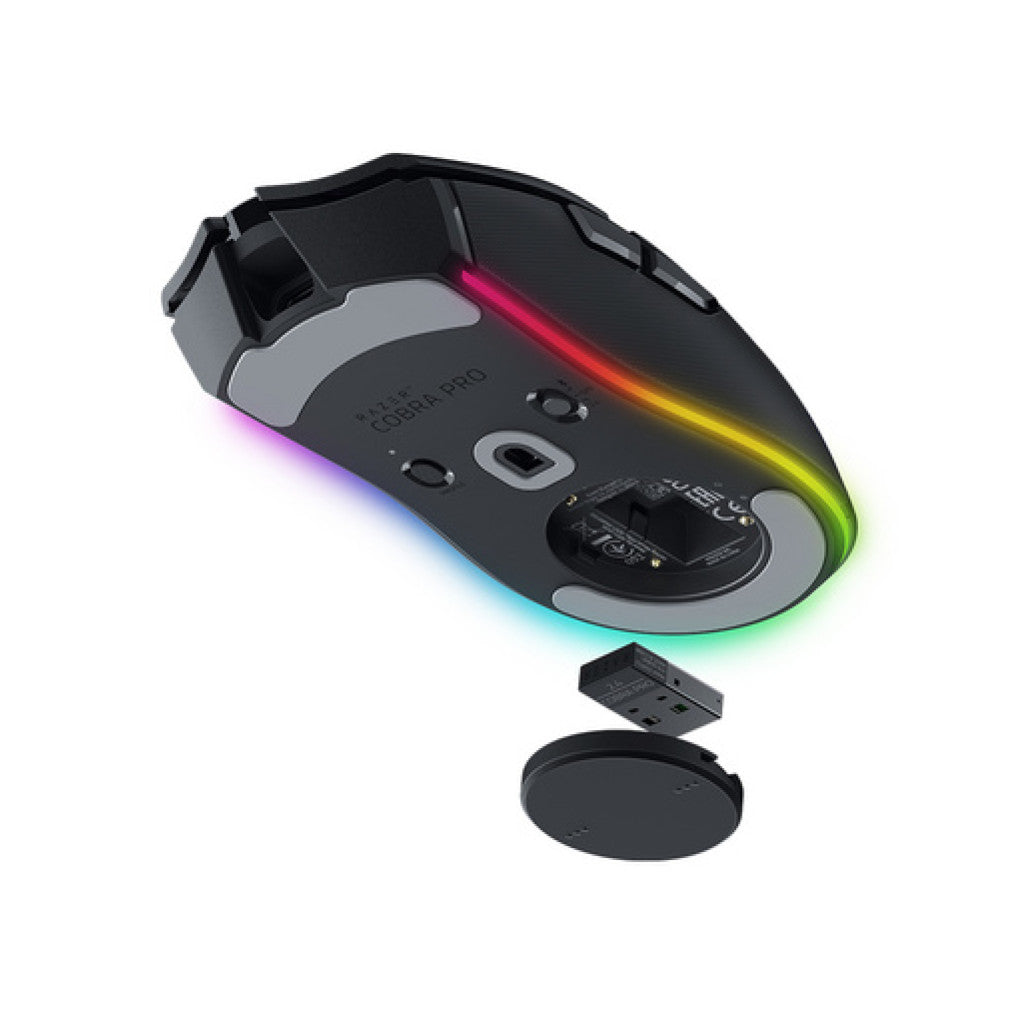 Miš Razer brezžična + Bluetooth USB-C Cobra Pro optična gaming 8 gumbov 30000DPI RGB črna (RZ01-04660100-R3G1)