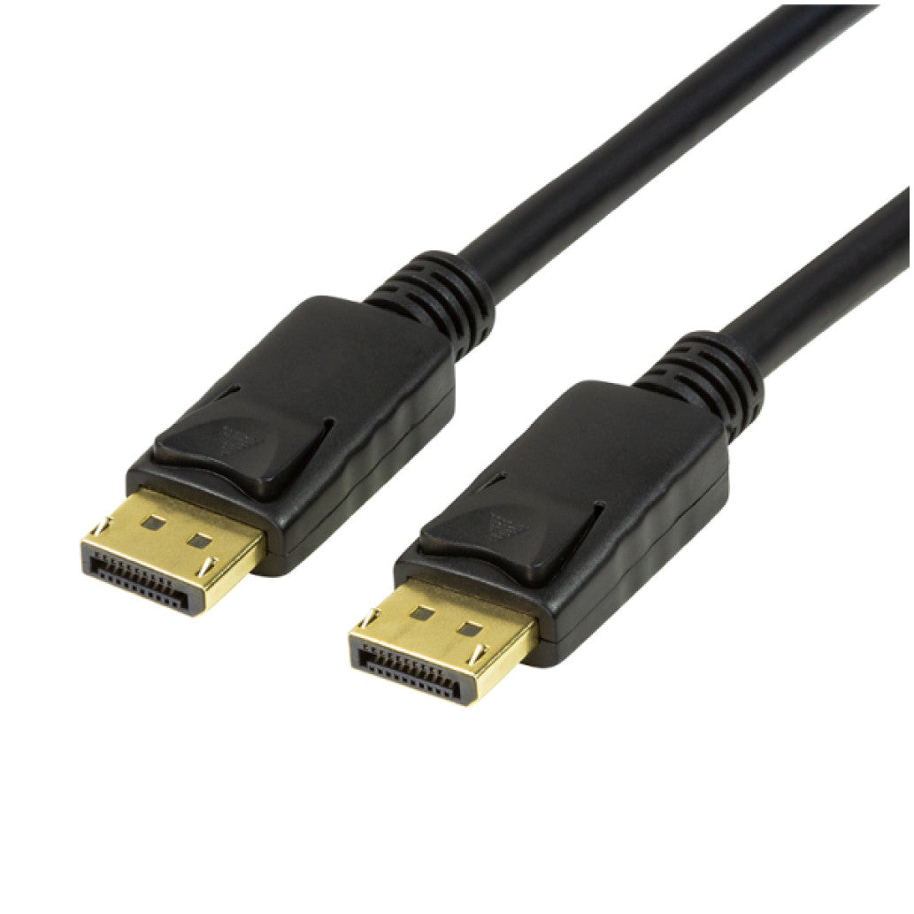 Kabel DisplayPort(m)=>DisplayPort(m) v1.4 1,00m 8K/60Hz dvojno oklopljen pozlačeni konektorji črn LogiLink (CV0119)