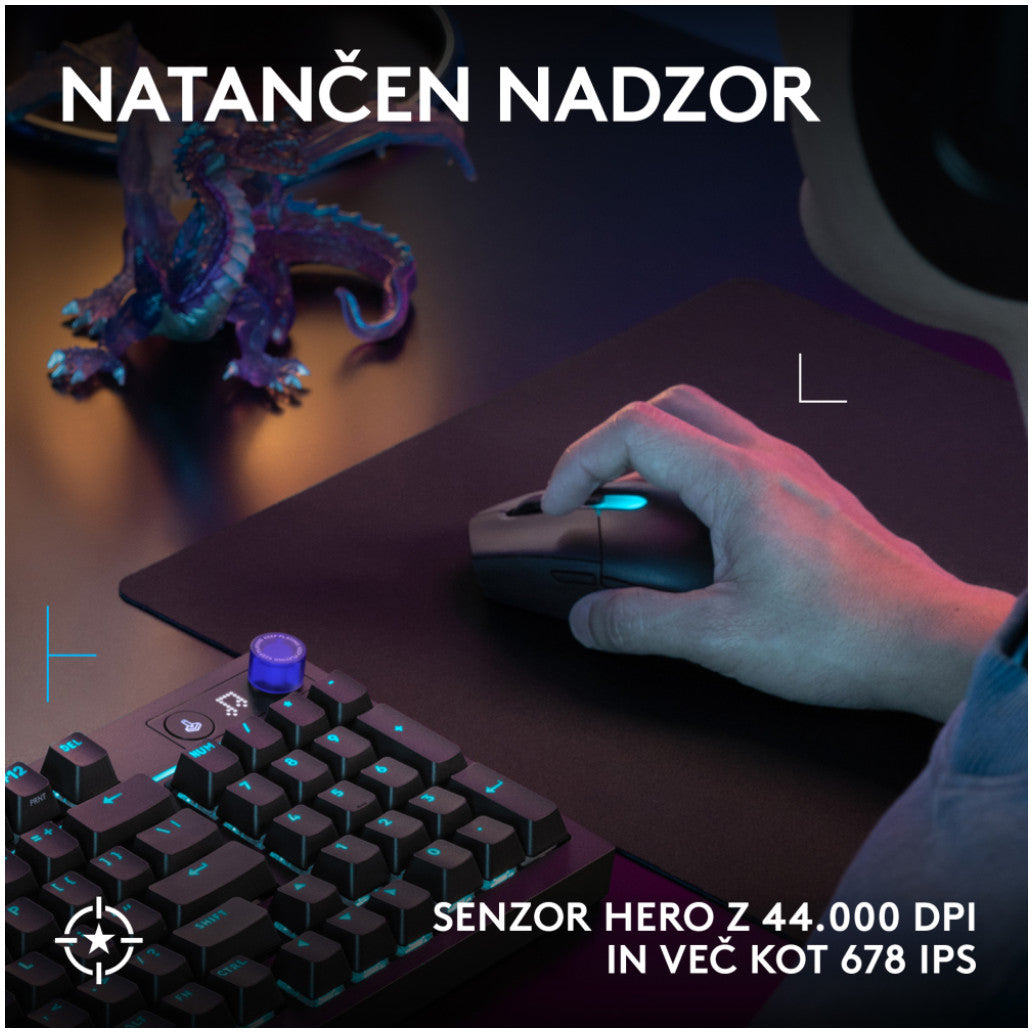 Gaming miška brezžična Logitech G305 X Superlight, črna (910-007739)