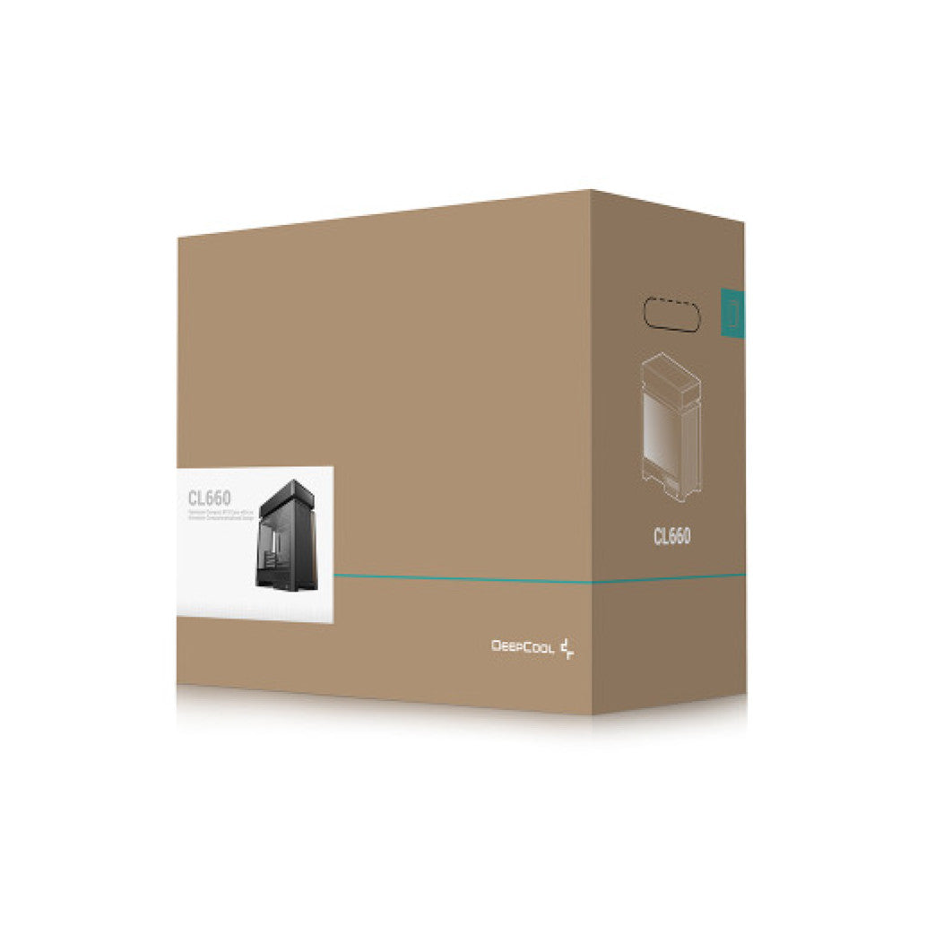 Ohišje Deepcool CL660 MidiATX - črna ARGB