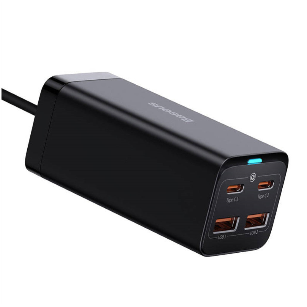Hišni polnilec 100-240V => 2x USB-A 2x USB-C 100W za mobilni telefon ali tablični računalnik GaN3 PD3 + QC4 AFC Baseus (CCGP000101)