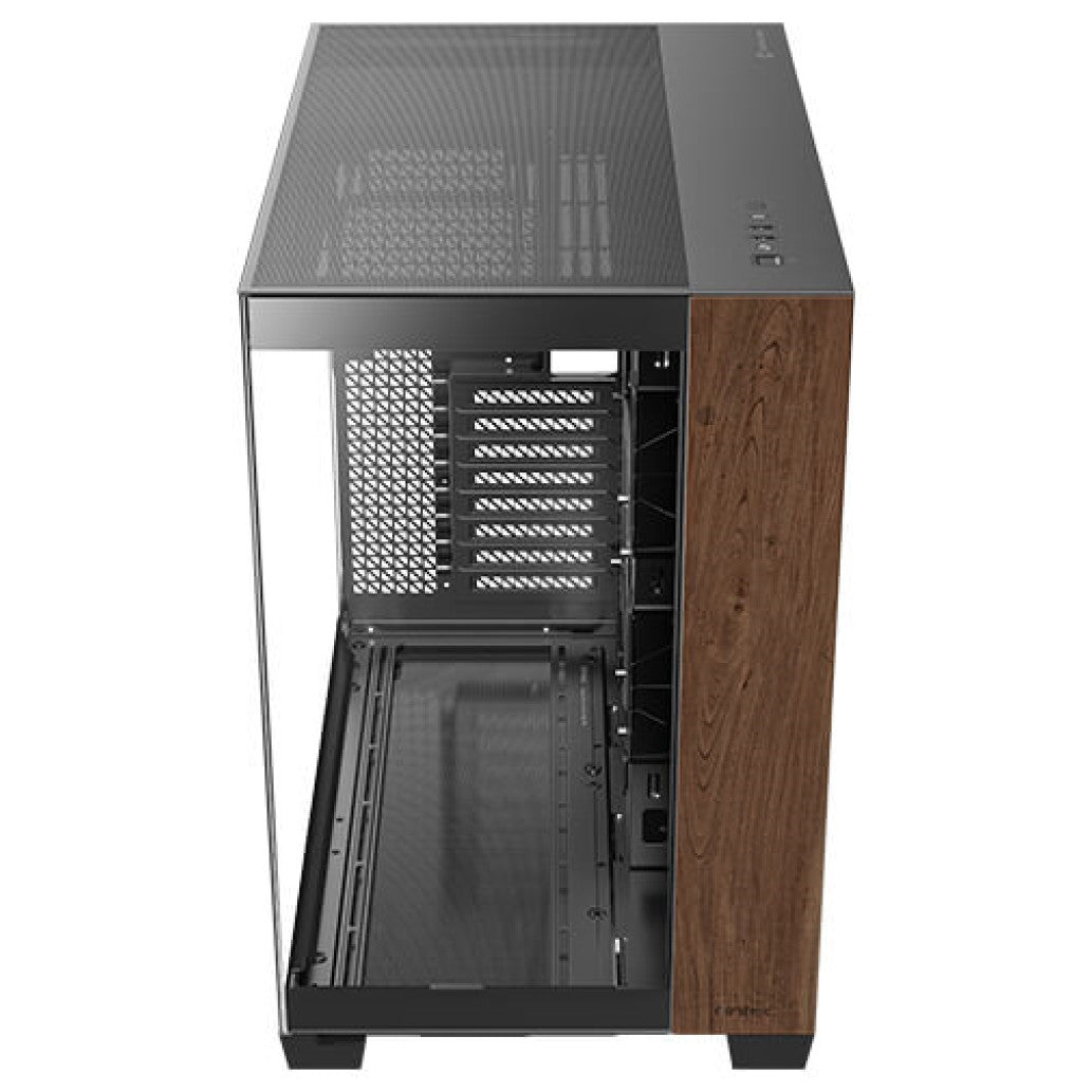ANTEC C8 Wood Full-Tower okno črno/rjavo gaming ohišje