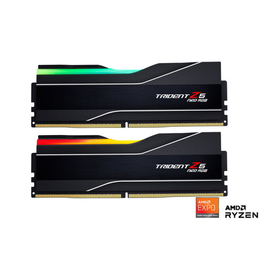 DDR5 128GB 6000MHz CL32 KIT (2x64GB) G.Skill RGB Trident Z5 Neo EXPO 1,4V PC črna (F5-6000J3244G64GX2-TZ5NR)