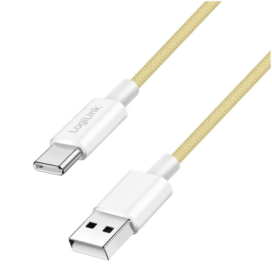 Kabel USB-C (m) => USB-A (m) 2.0 najlon ovoj 1,5m 60W 3A/20V 480Mbps PD3 rumen LogiLink(CU0334)