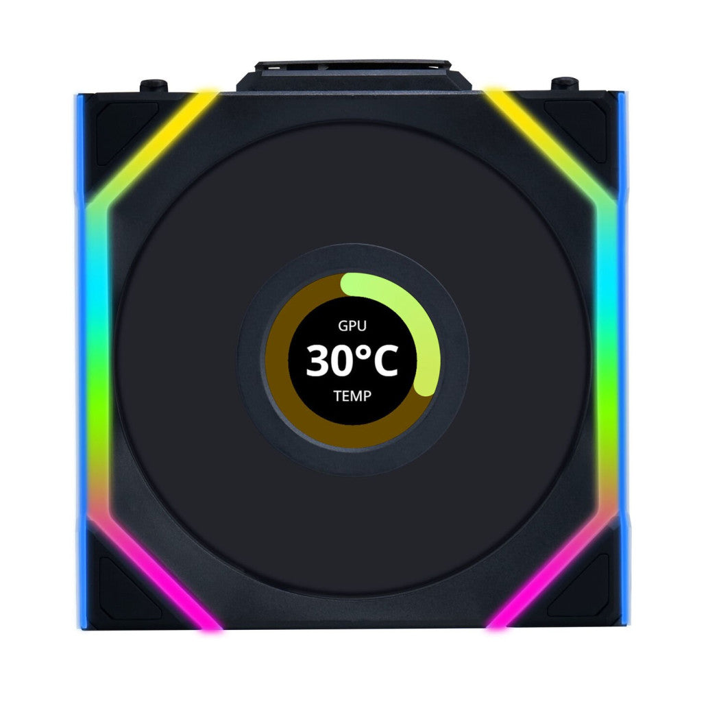 Ventilator Lian-Li UNI FAN SL Wireless LCD 120mm črna ARGB (3 pack + kontroler)