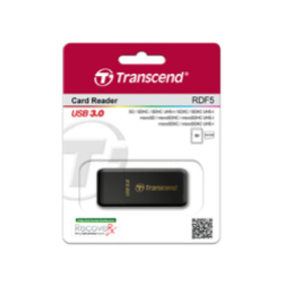 Zunanji čitalec kartic Transcend USB 3.1 za SD microSD črn (TS-RDF5K)
