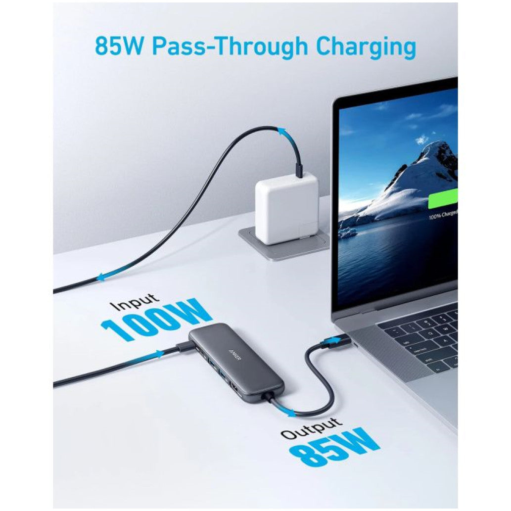 Priklopna postaja USB-C => Anker 332 HUB 1xHDMI 2xUSB3.2 1xUSB-C 1xUSB-C PD - (A8355H11)
