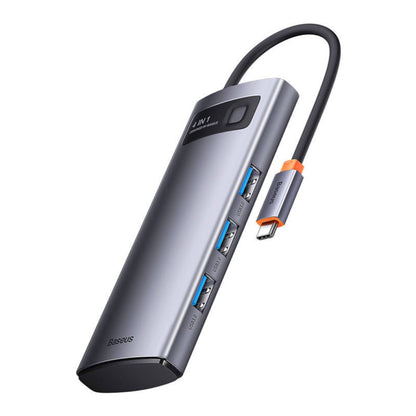 Priklopna postaja USB-C => 4x USB 3.0 1x USB-C power port 5V/3A Baseus (WKWG070013)