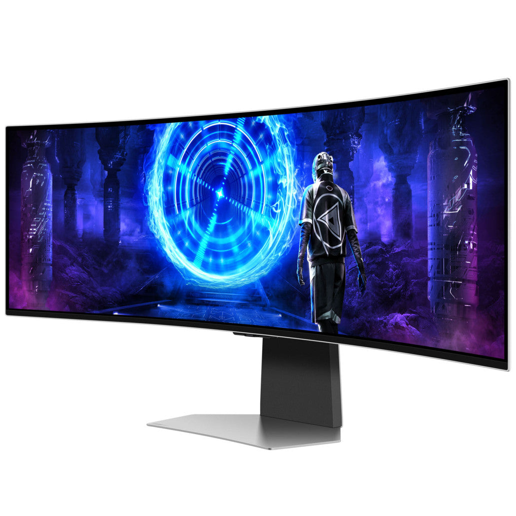 Monitor Samsung 124,5 cm (49,0") S49DG954SU 5120x1440 Curved Gaming Tizen 240Hz OLED 0,03ms HDMI Mini-HDMI DisplayPort Mini-DP USB-C 2xUSB-C-Out HAS Zvočniki 2x5W  DCI-P3-99% FreeSync Premium PRO BT W