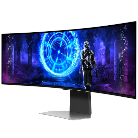 Monitor Samsung 124,5 cm (49,0") S49DG954SU 5120x1440 Curved Gaming Tizen 240Hz OLED 0,03ms HDMI Mini-HDMI DisplayPort Mini-DP USB-C 2xUSB-C-Out HAS Zvočniki 2x5W  DCI-P3-99% FreeSync Premium PRO BT W