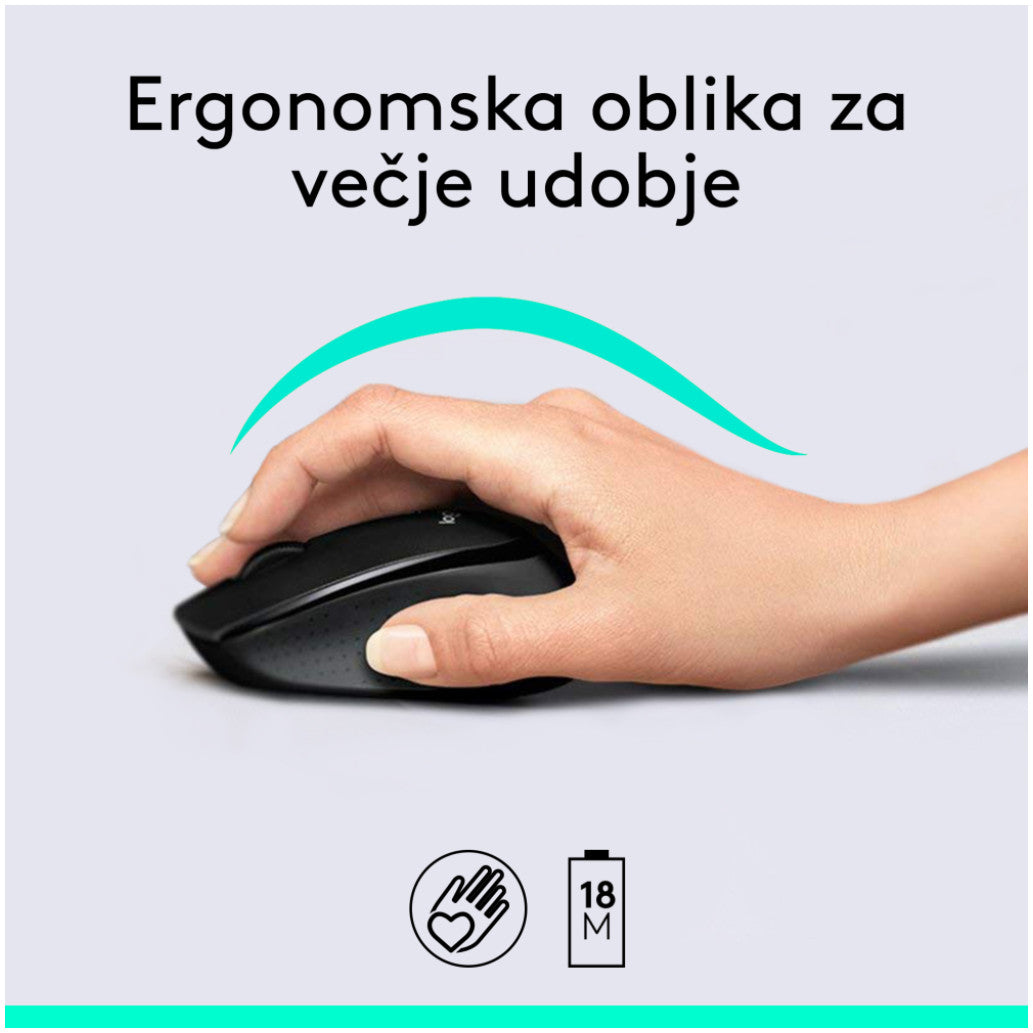 Tipkovnica  +MIŠ Logitech Brezžična Desktop MK345 Combo, SLO gravura (920-006489)