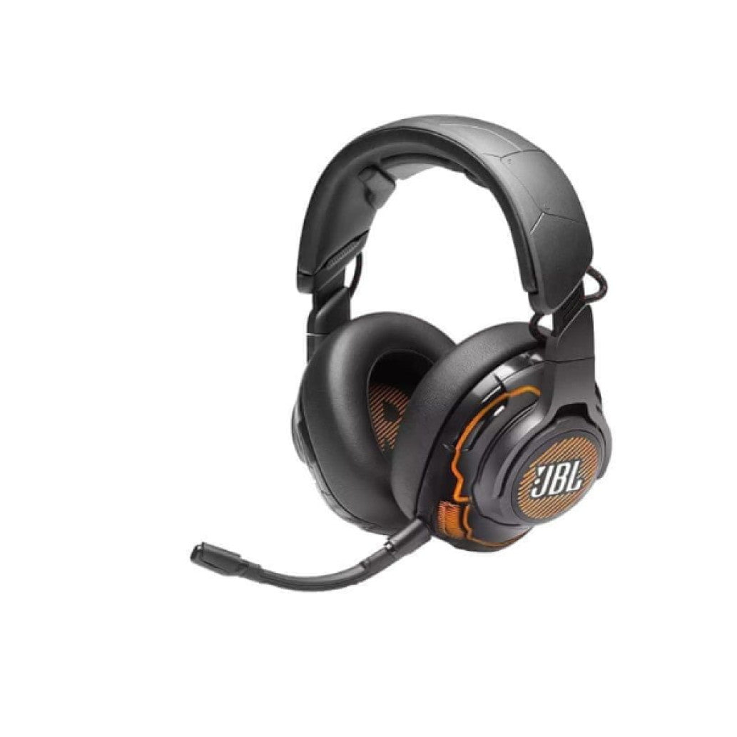 Slušalke žične JBL naglavne USB Quantum One črne RGB (JBLQUANTUMONEBLK)