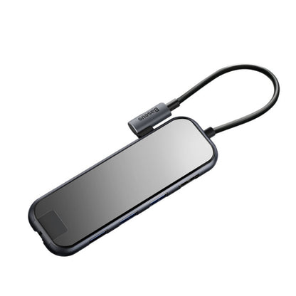 Priklopna postaja USB-C => 3x USB 3.0 tip A 1x USB-C PD 60W 1x HDMI 4K@30Hz 1x RJ45 Giga Baseus (CAHUB-DZ0G)