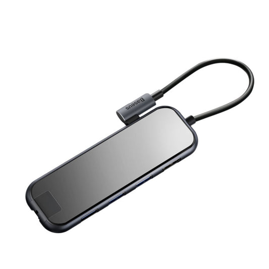Priklopna postaja USB-C => 3x USB 3.0 tip A 1x USB-C PD 60W 1x HDMI 4K@30Hz 1x RJ45 Giga Baseus (CAHUB-DZ0G)