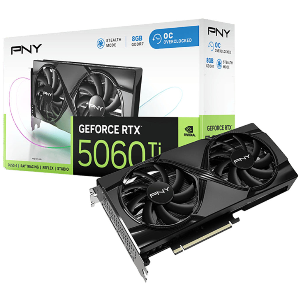 Grafična kartica nVidia RTX 5060Ti PNY OC Edition Dual - 8GB GDDR7 (VCG5060T8DFXPB1-O)