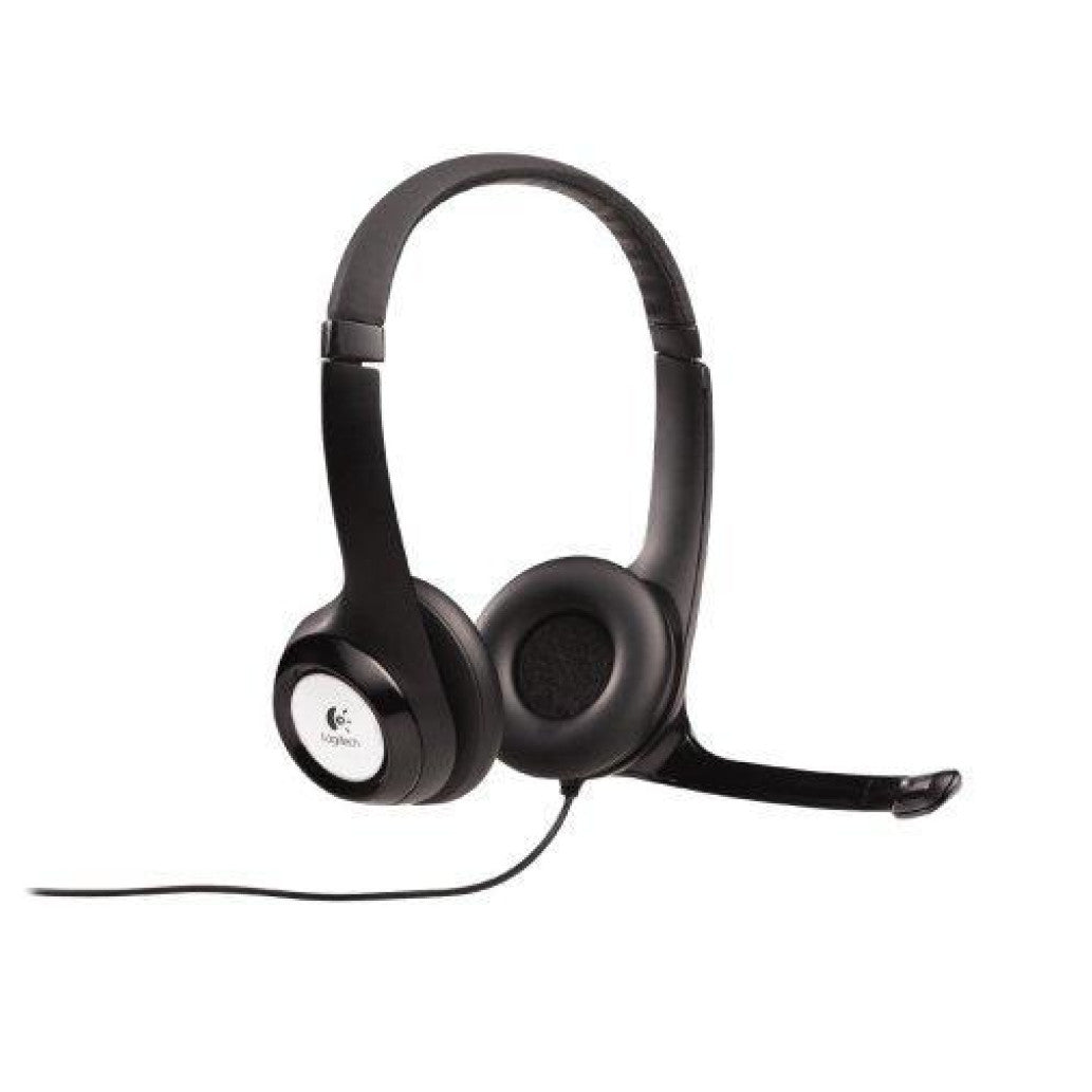 Slušalke žične Logitech naglavne z mikrofonom USB H390 črne (981-000406)