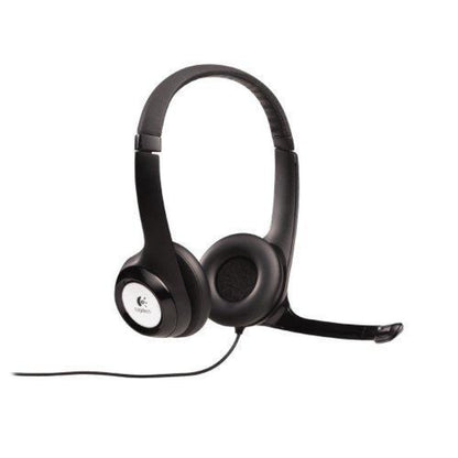 Slušalke žične Logitech naglavne z mikrofonom USB H390 črne (981-000406)