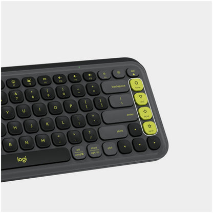 Tipkovnica brezžična + Bluetooth Logitech Pop Icon Keys US international | SLO gravura grafitna (920-013071)
