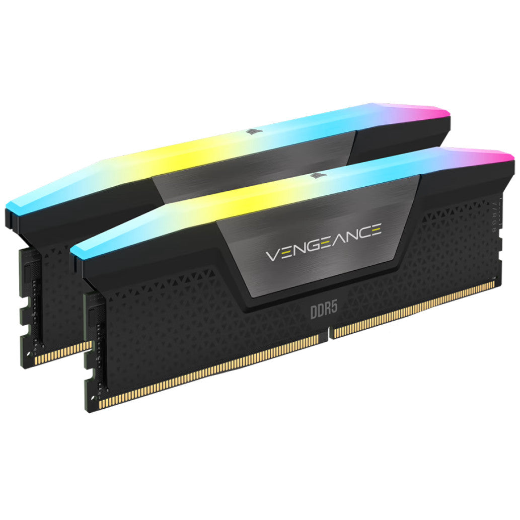 DDR5 32GB 6400MHz CL36 KIT (2x16GB) Corsair RGB Vengeance XMP3.0 1,1V Gaming črna (CMH32GX5M2B6400C36)