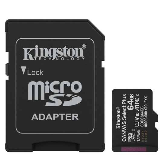 Spominska kartica microSDXC 128GB Kingston Canvas Select Plus 150MB/s/50MB/s U1 V10 UHS-I A2 +adapter (SDCS3/128GB)