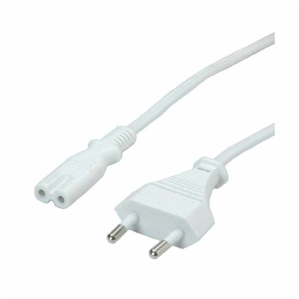 KABEL NAPAJALNI 220V Value Euro8 C7 1,80m bipolar 2 polni - beli (19.99.2095-100)