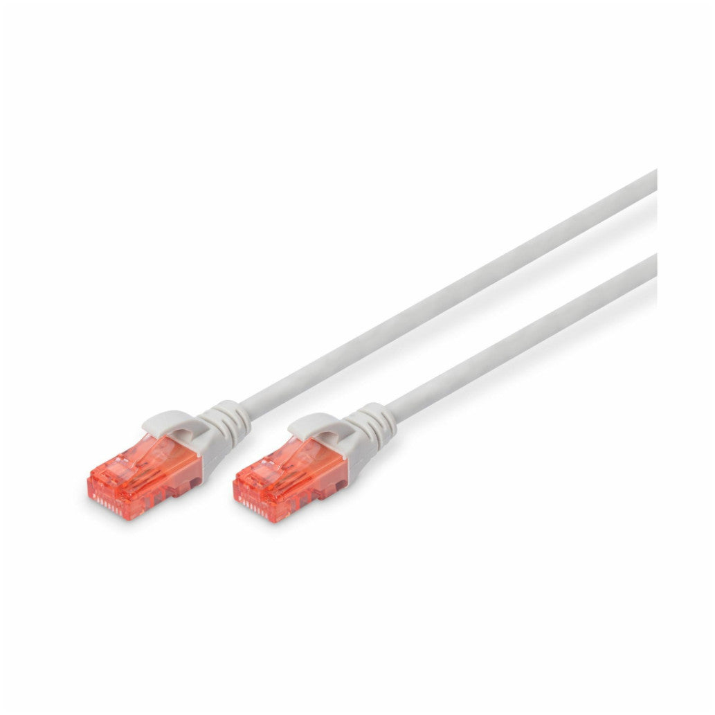 KABEL PATCH UTP Cat 6   0,25m  RJ45 1Gbit Digitus - siv