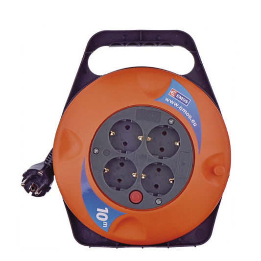 Razdelilec Emos 10,00m 4x230V kolutni (P19510)