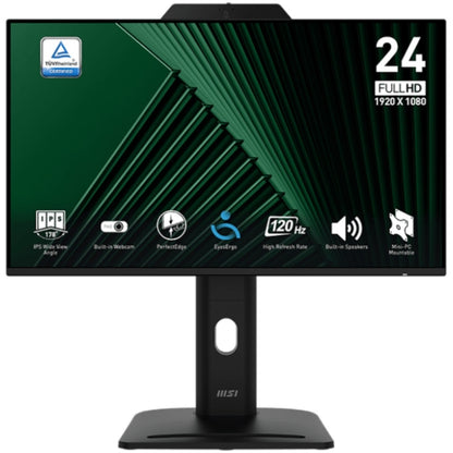 Monitor MSI 60,5 cm (23,8") PRO MP242PMG 1920x1080 120Hz IPS 1ms VGA HDMI DisplayPort 2xUSB2.0 Pivot Zvočniki  sRGB115% AdaptiveSync PRO Kamera
