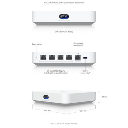 Usmerjevalnik žični Ubiquiti Cloud 4xLAN+WAN (UCG-ULTRA-EU)