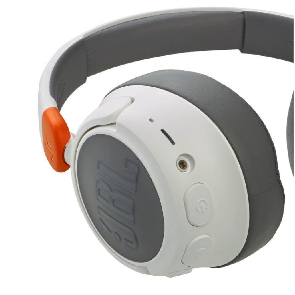 Slušalke brezžične JBL naglavne BT/1x3,5mm JR460NC bele ANC Bluetooth otroške (JBLJR460NCWHT)