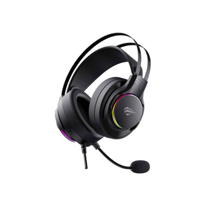 Slušalke žične HAVIT naglavne z mikrofonom USB HV-H2007U črna LED RGB z mikrofonom (HV-H2007U)