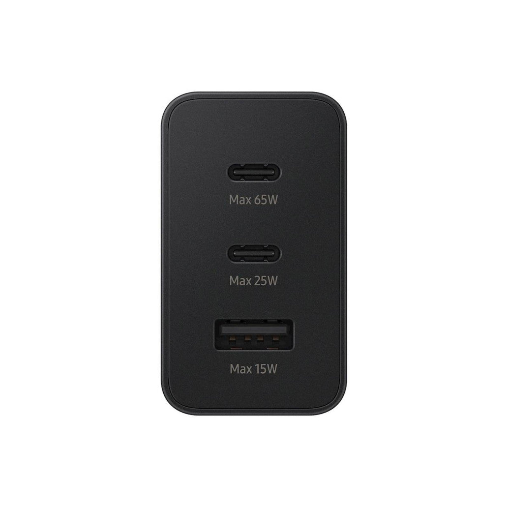 Hišni polnilec 100-240V => 1x USB-A (ž) 2x USB-C 65W Samsung Trio (EP-T6530NBEGEU)