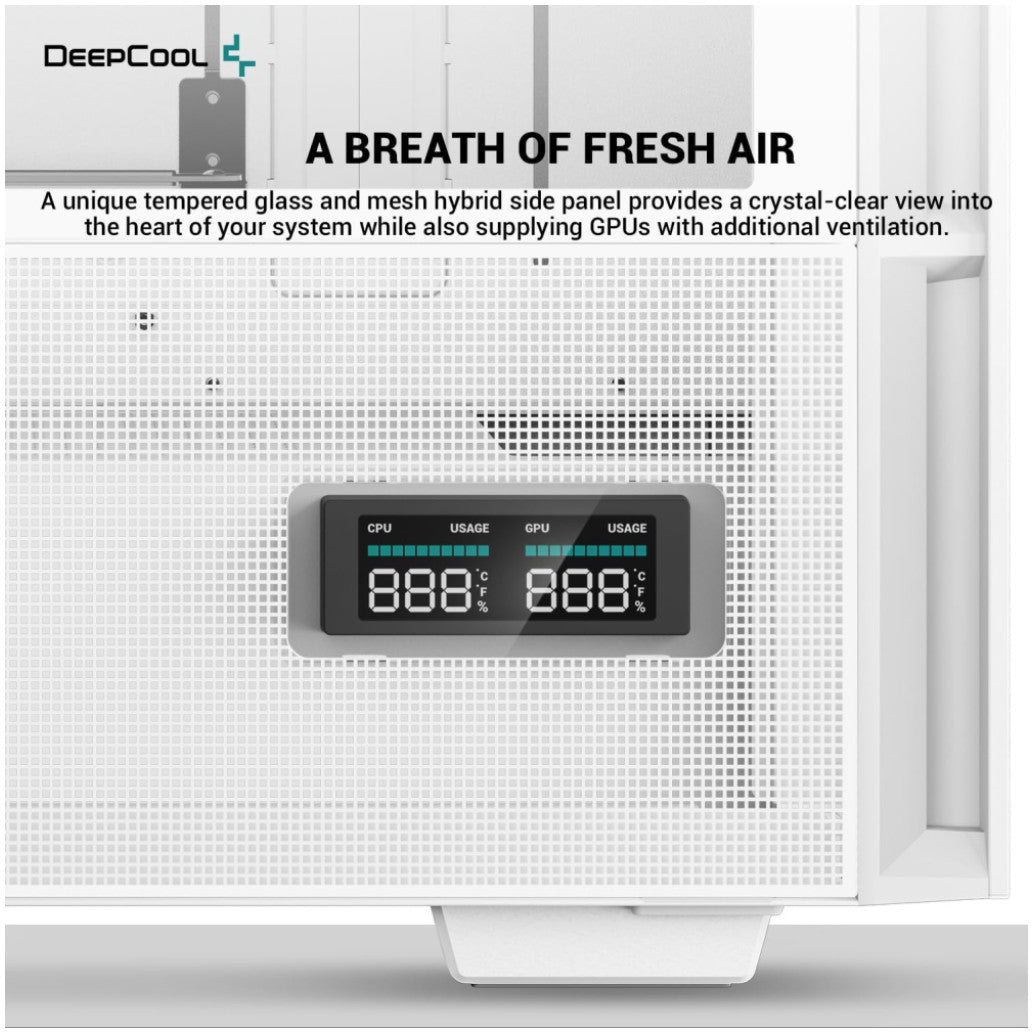Ohišje Deepcool CH560 Digital MidiATX - bela RGB