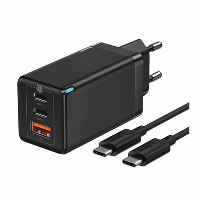 Hišni polnilec 100-240V => USB-A 2x USB-C 65W za mobilni telefon ali tablični računalnik Baseus GaN5 Pro PD3 + PPS + QC3 (CCGP120201)