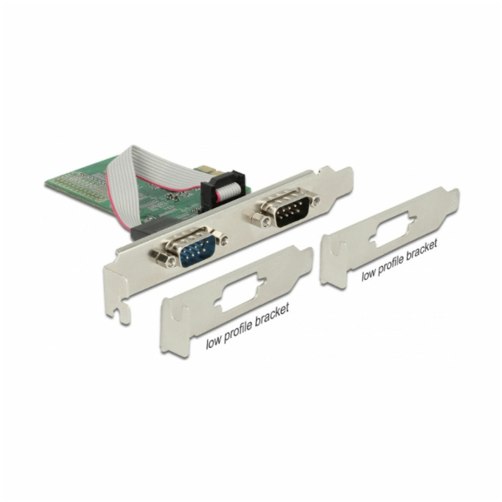 Kontroler PCI-Express => 2x serijski COM port RS232  9pin Delock