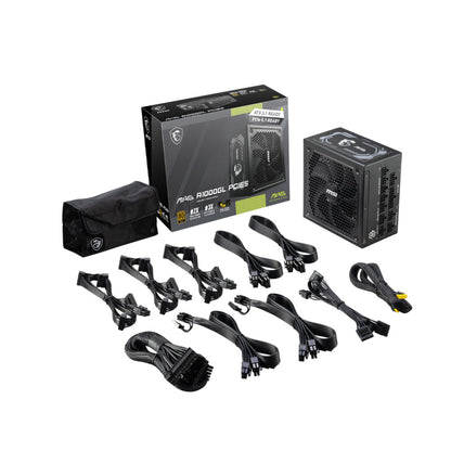 Napajalnik - 1000W MSI MAG A1000GL 80Plus Gold 90% ATX 3.1 (Gen5) Modular 135mm črna (306-7ZP9B11-CE0)