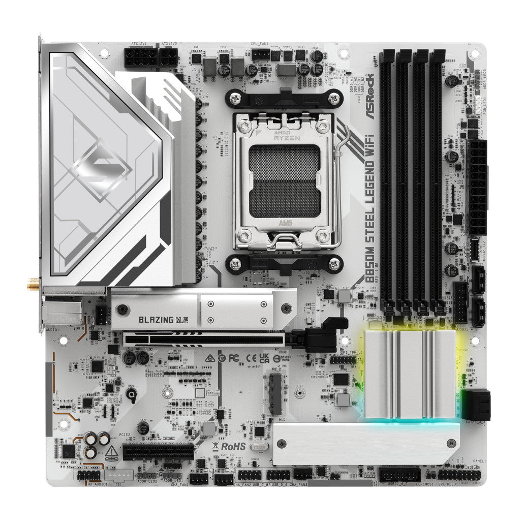 Osnovna plošča AM5 Asrock Steel Legend WiFi microATX 1xHDMI 1.4 1xDisplayPort