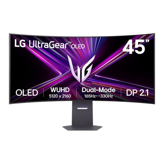 Monitor LG 113 cm (44,5") 45GX950A-B 5120x2160 Curved Gaming 165Hz OLED 0,03ms 2xHDMI DisplayPort USB-C 90W 2xUSB3.0 HAS  DCI-P3-98,5% FreeSync Premium PRO G-Sync Compatible HDR400 UltraGear