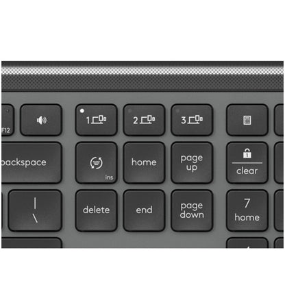 Tipkovnica brezžična + Bluetooth Logitech Signature Slim K950 US international | SLO gravura grafitna (920-012465)